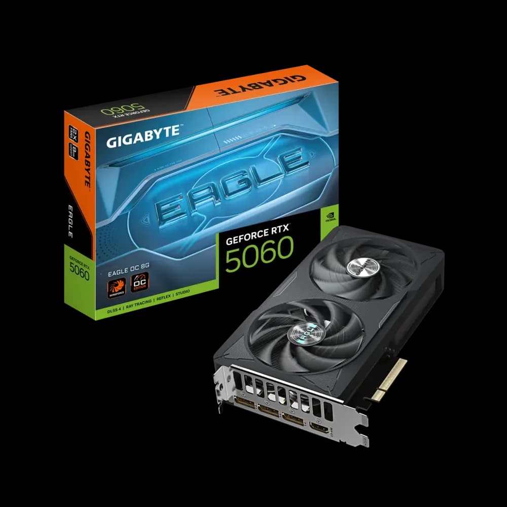 کارت گرافیک گیگابایت مدل GeForce RTX 5060 EAGLE OC 8GB | عماد رایان کارت گرافیک گیگابایت مدل GeForce RTX 5060 EAGLE OC 8GB