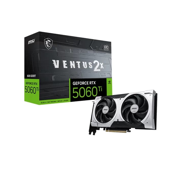 کارت گرافیک ام اس آی GeForce RTX 5060 TI VENTUS 2X PLUS 8G | عماد رایان کارت گرافیک ام اس آی GeForce RTX 5060 TI VENTUS 2X PLUS 8G