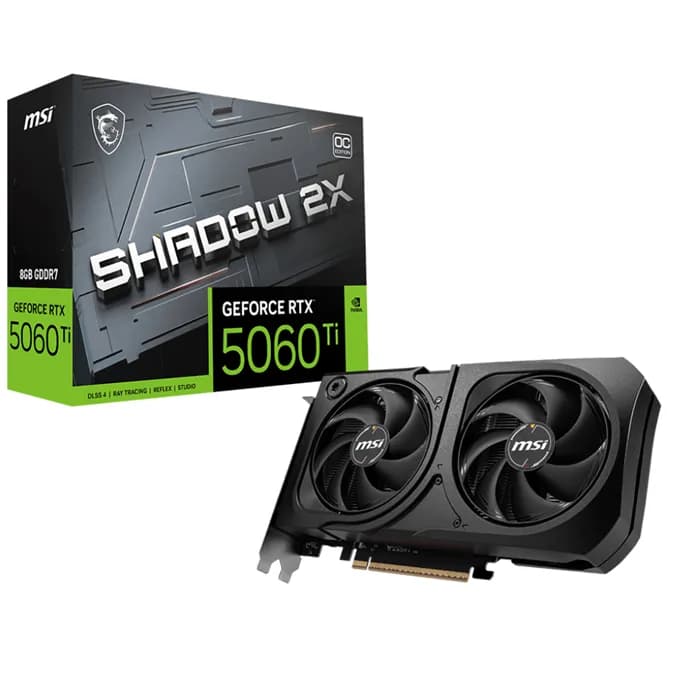 کارت گرافیک ام اس آی مدل GeForce RTX 5060 Ti 8GB SHADOW 2X OC | عماد رایان کارت گرافیک ام اس آی مدل GeForce RTX 5060 Ti 8GB SHADOW 2X OC