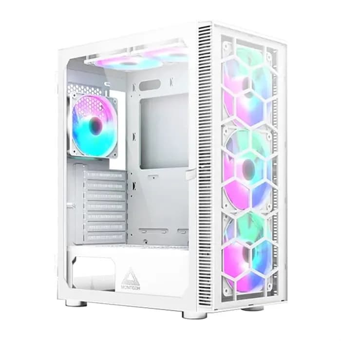کیس کامپیوتر مونتک مدل X3 GLASS White | عماد رایان کیس کامپیوتر مونتک مدل X3 GLASS White