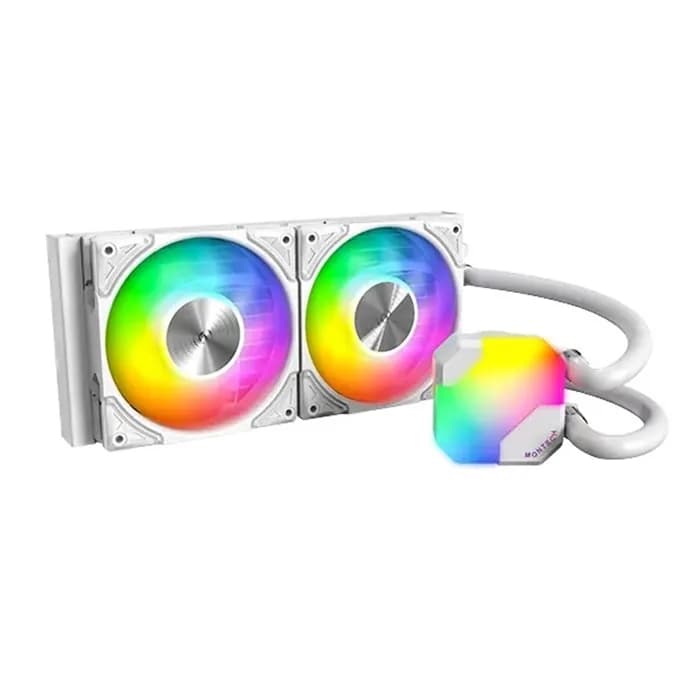خنککننده پردازنده مونتک مدل HyperFlow ARGB 240 White | عماد رایان خنککننده پردازنده مونتک مدل HyperFlow ARGB 240 White