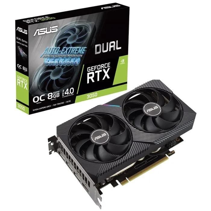 کارت گرافیک ایسوس ASUS Dual GeForce RTX 3050 OC Edition 8G | عماد رایان کارت گرافیک ایسوس ASUS Dual GeForce RTX 3050 OC Edition 8G
