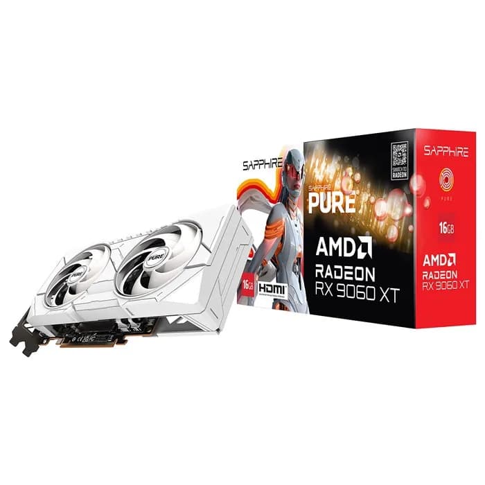 کارت گرافیک سافایر مدل PURE AMD Radeon RX 9060 XT 16GB | عماد رایان کارت گرافیک سافایر مدل PURE AMD Radeon RX 9060 XT 16GB