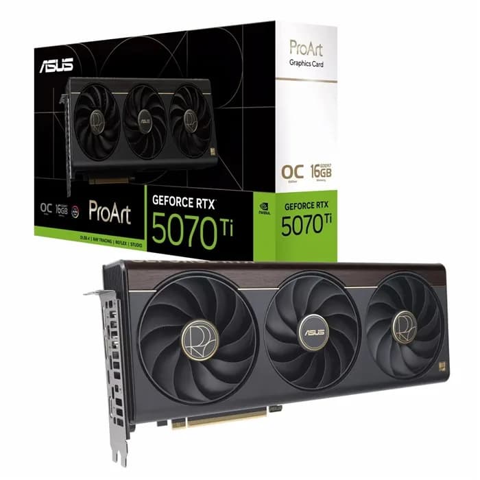 کارت گرافیک ProArt RTX 5070 Ti OC 16G GDDR7 | عماد رایان کارت گرافیک ProArt RTX 5070 Ti OC 16G GDDR7